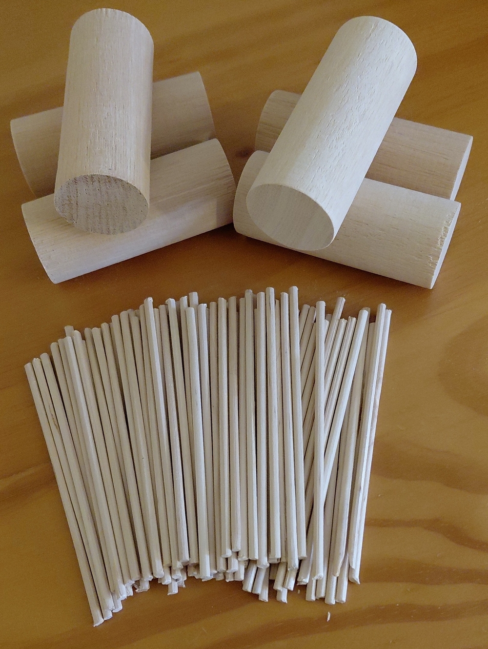 New Wood Dowels Bundle of 96 Pieces